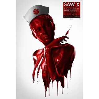 Saw X Blood Bath Needle Poster
