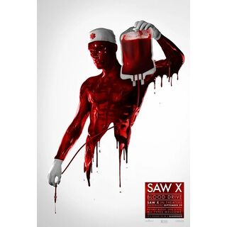 Saw X Blood Bath Blood Bag Poster