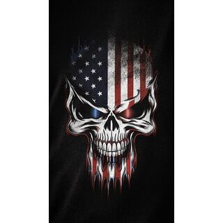 Patriotic Flag Skull Poster